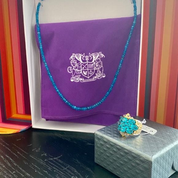 Gems En Vogue Ring Parabia Topaz Ring & Necklace - Picture 9 of 16